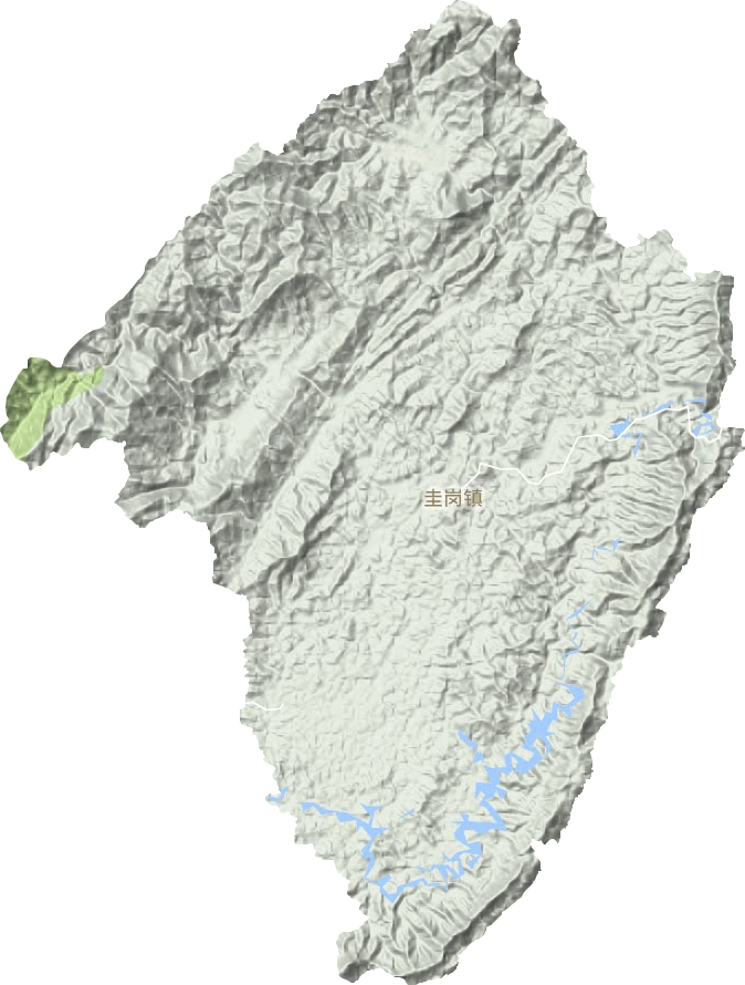 圭崗鎮地形圖
