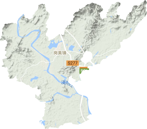 崗美鎮地形圖