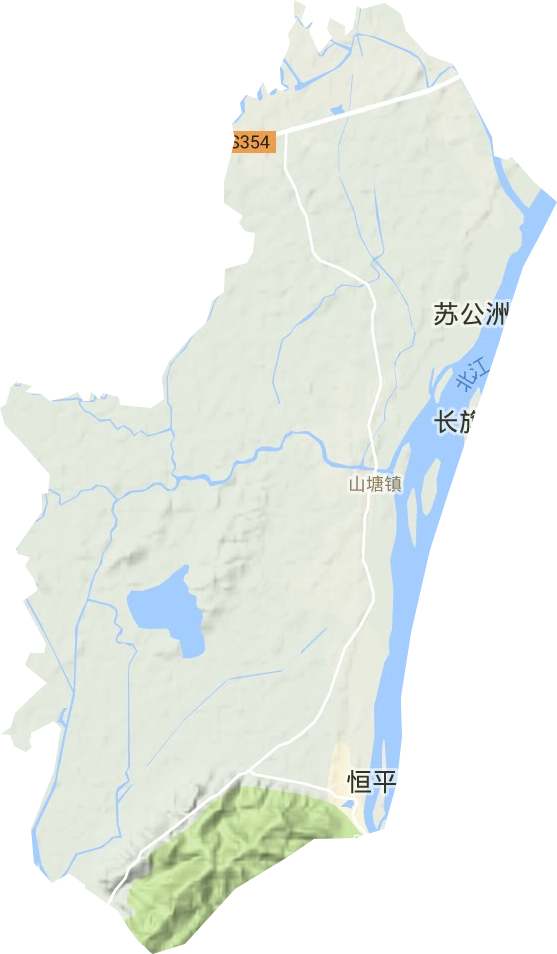 山塘鎮地形圖