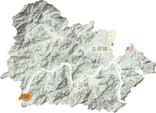 龍頸鎮(zhèn)地形圖