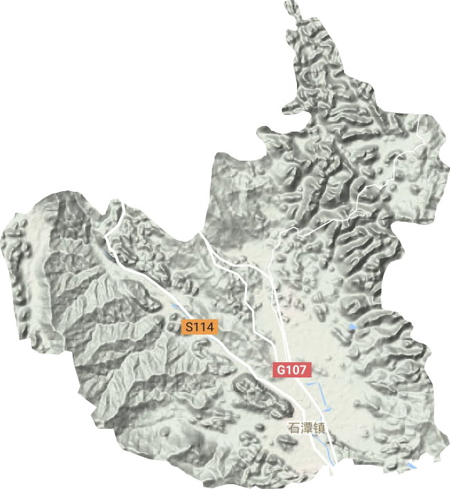 石潭鎮(zhèn)地形圖