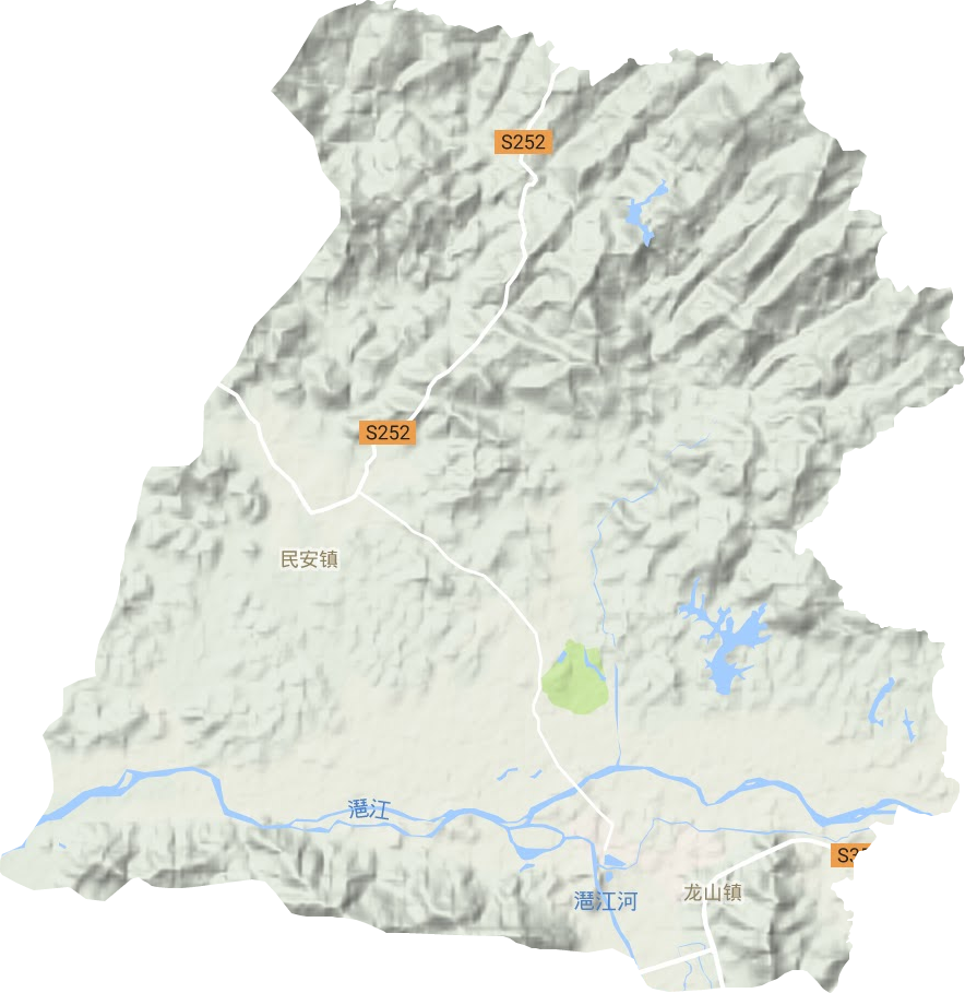 龍山鎮(zhèn)地形圖