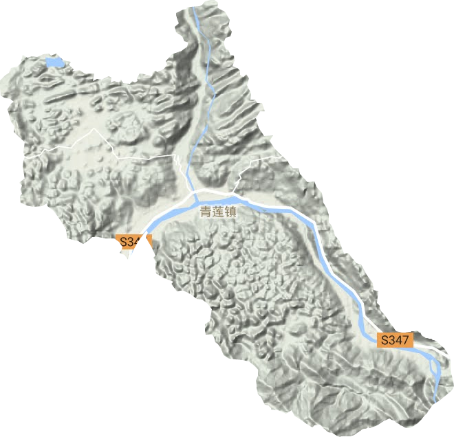 青蓮鎮(zhèn)地形圖