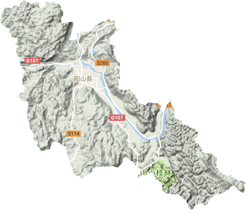 陽城鎮(zhèn)地形圖