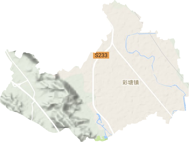 彩塘鎮(zhèn)地形圖