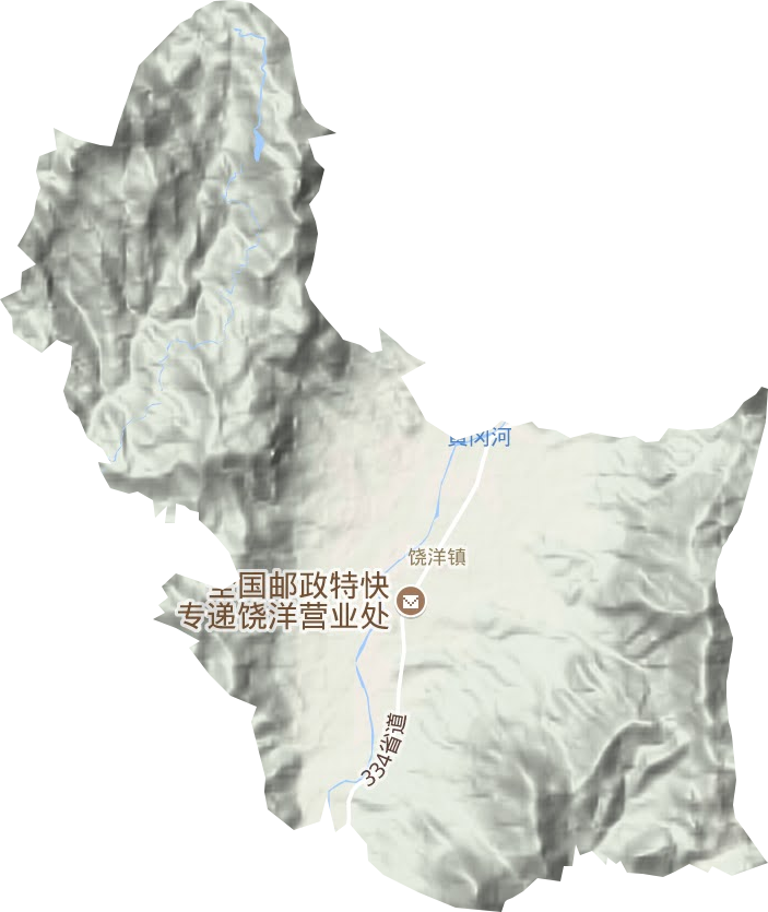 饒洋鎮地形圖