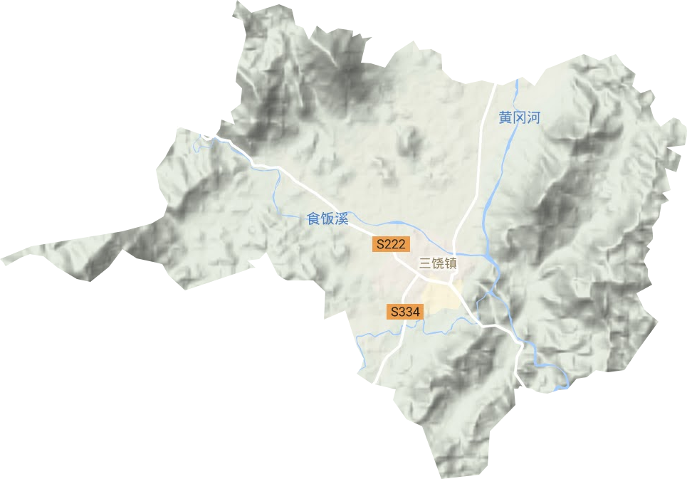 三饒鎮(zhèn)地形圖