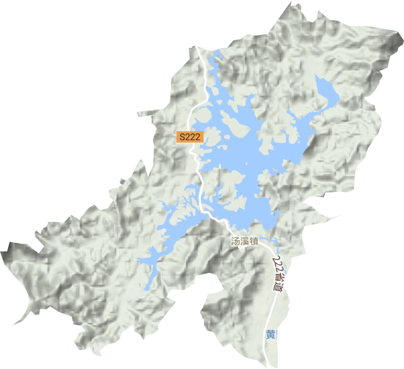 湯溪鎮地形圖