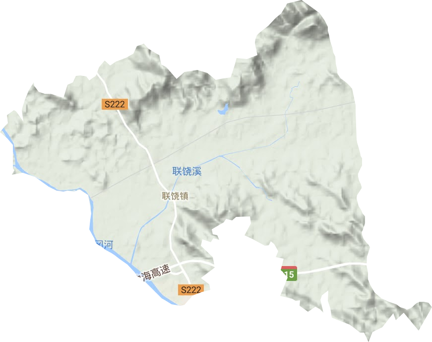 聯(lián)饒鎮(zhèn)地形圖