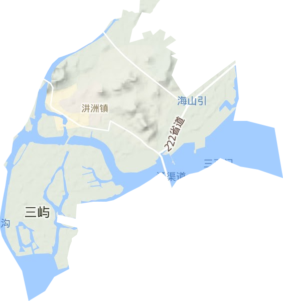 汫洲鎮地形圖