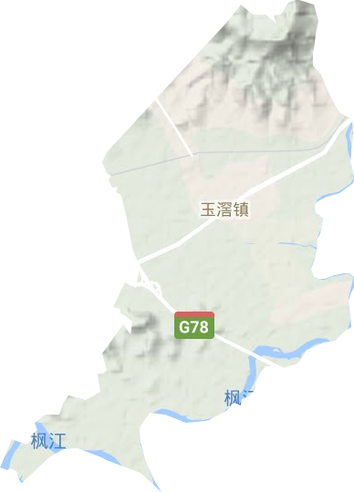 玉窖鎮(zhèn)地形圖