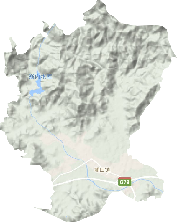 埔田鎮地形圖