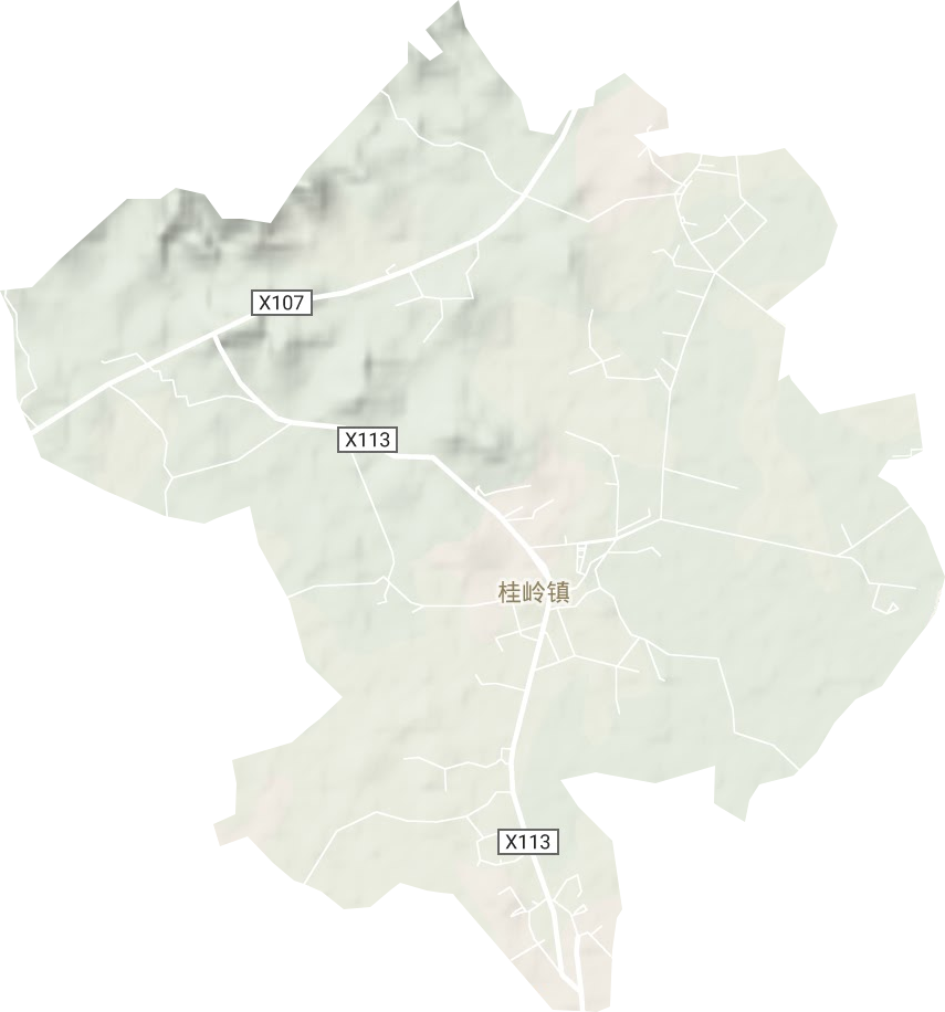 桂嶺鎮(zhèn)地形圖