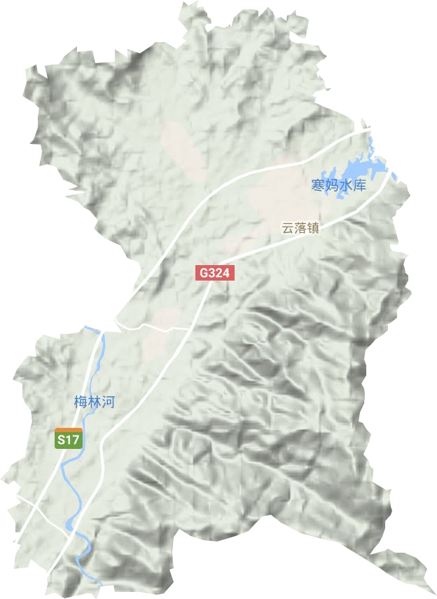 云落鎮(zhèn)地形圖