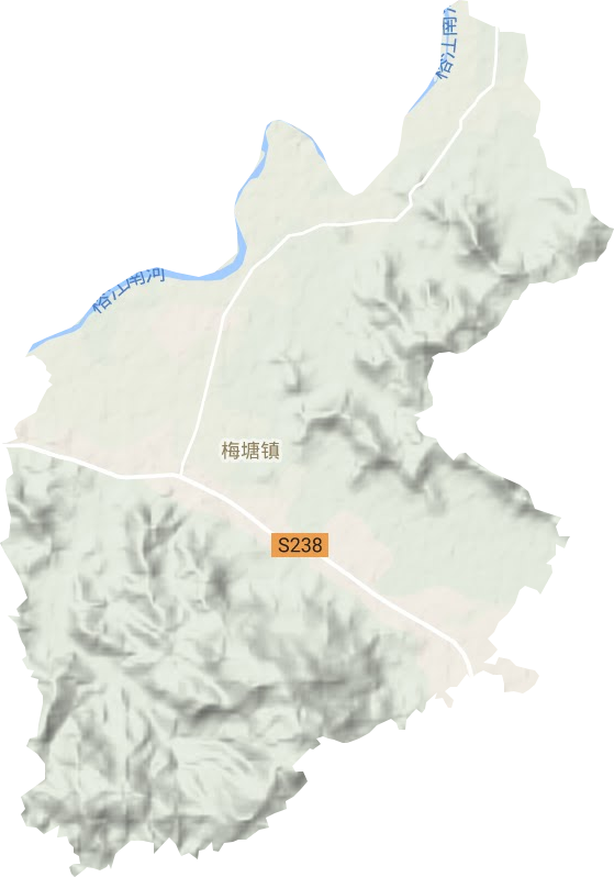 梅塘鎮地形圖