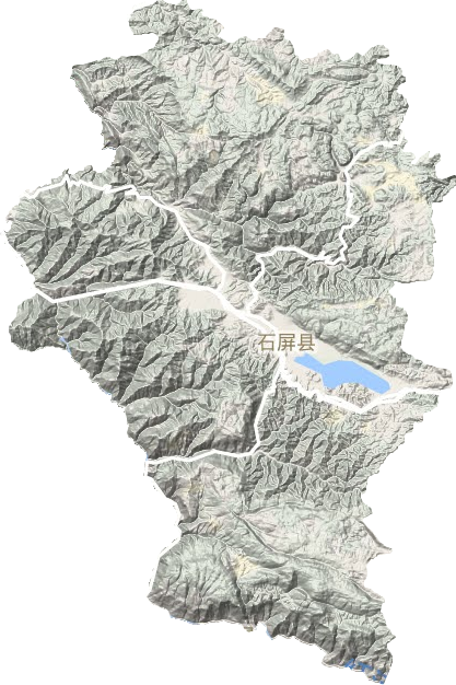 石屏縣地形圖