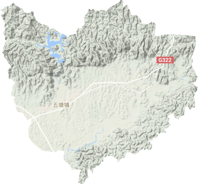 五塘鎮地形圖