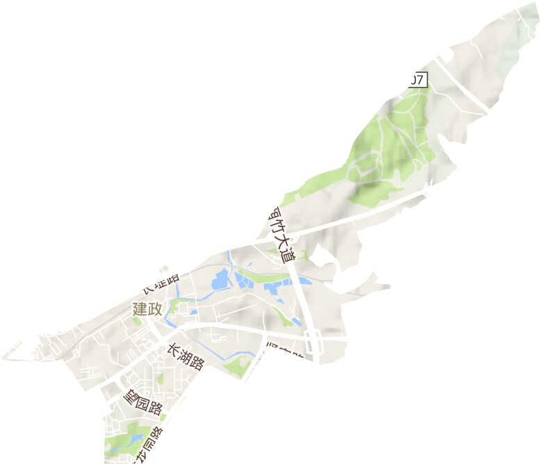 建政街道地形圖