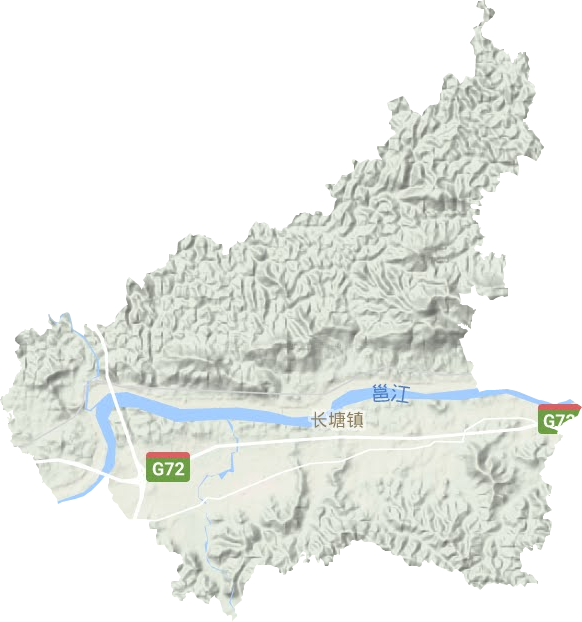 長塘鎮地形圖
