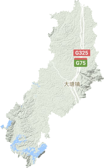 大塘鎮地形圖