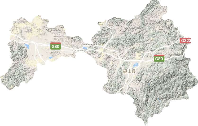 硯山縣地形圖
