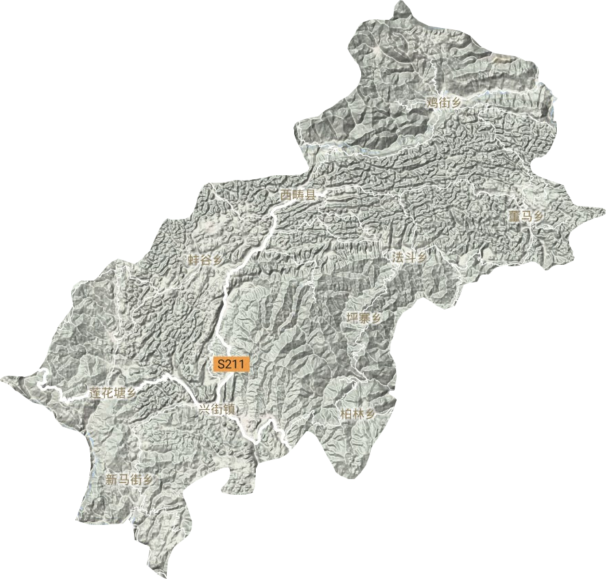 西疇縣地形圖