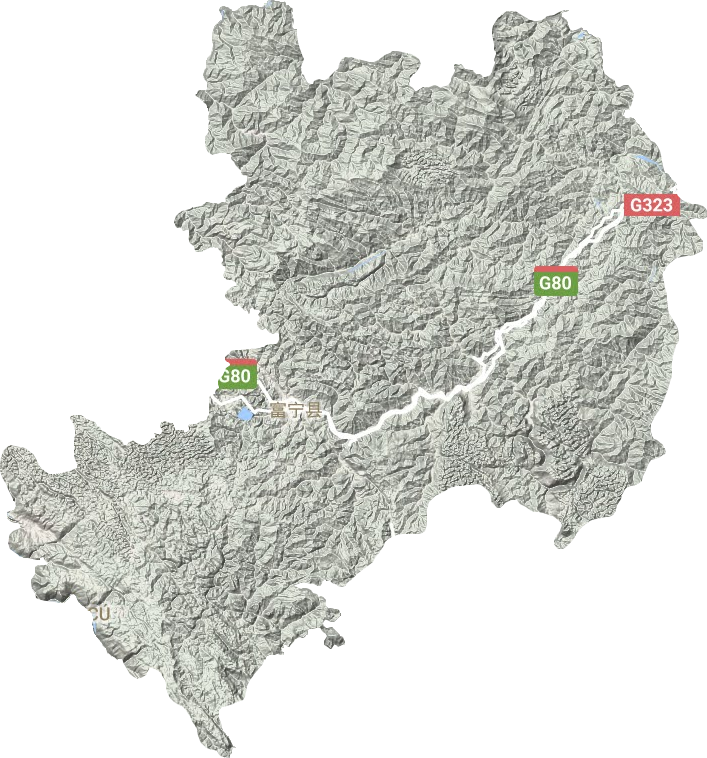 富寧縣地形圖