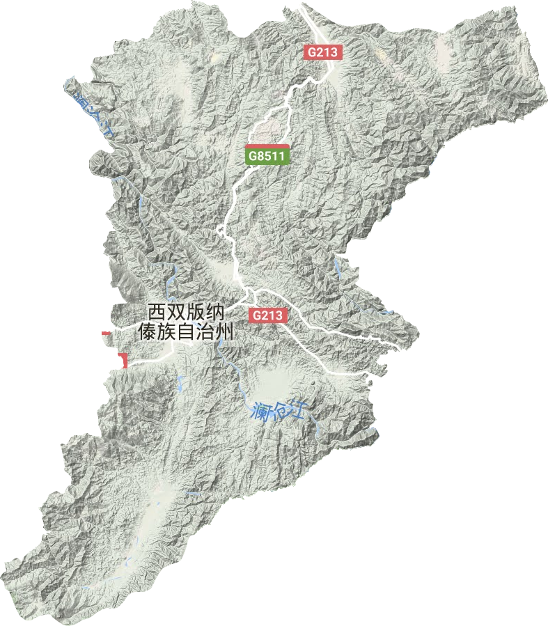 景洪市地形圖