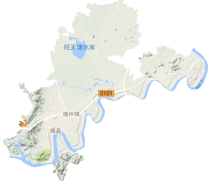 橫州鎮地形圖