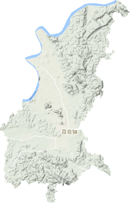 百合鎮地形圖
