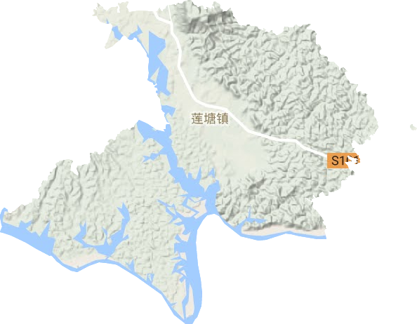 蓮塘鎮地形圖