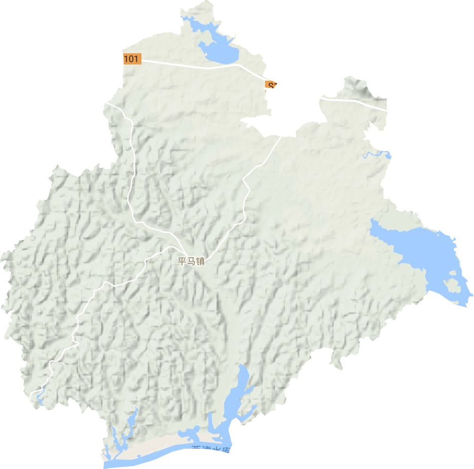 平馬鎮地形圖