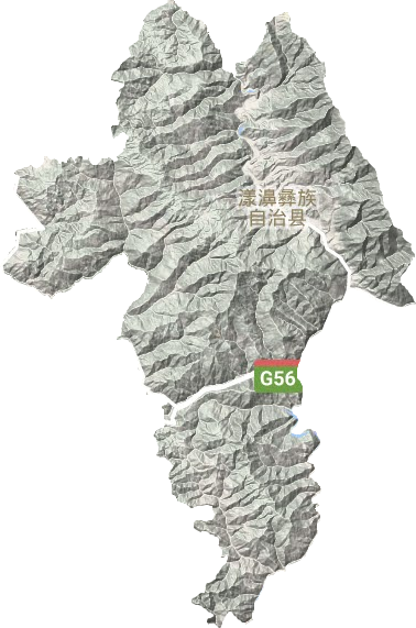 漾濞彝族自治縣地形圖