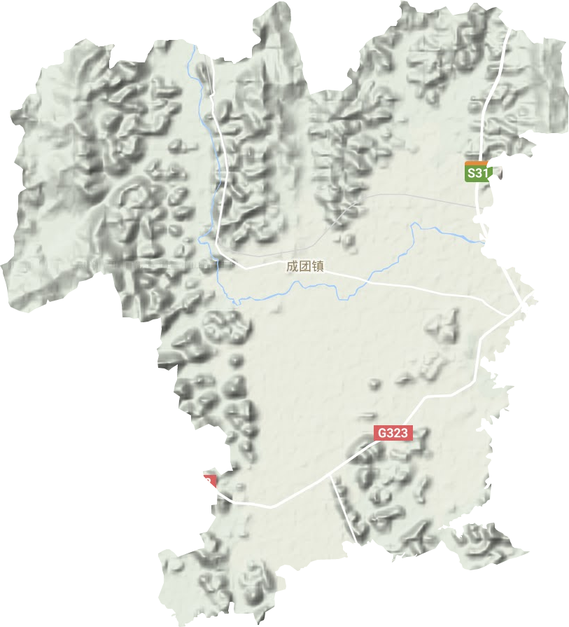 成團(tuán)鎮(zhèn)地形圖