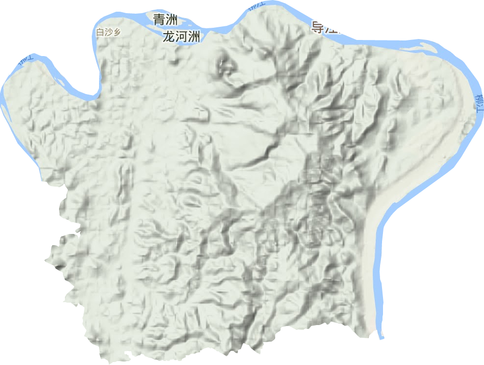 白沙鄉(xiāng)地形圖
