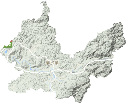 寨沙鎮(zhèn)地形圖