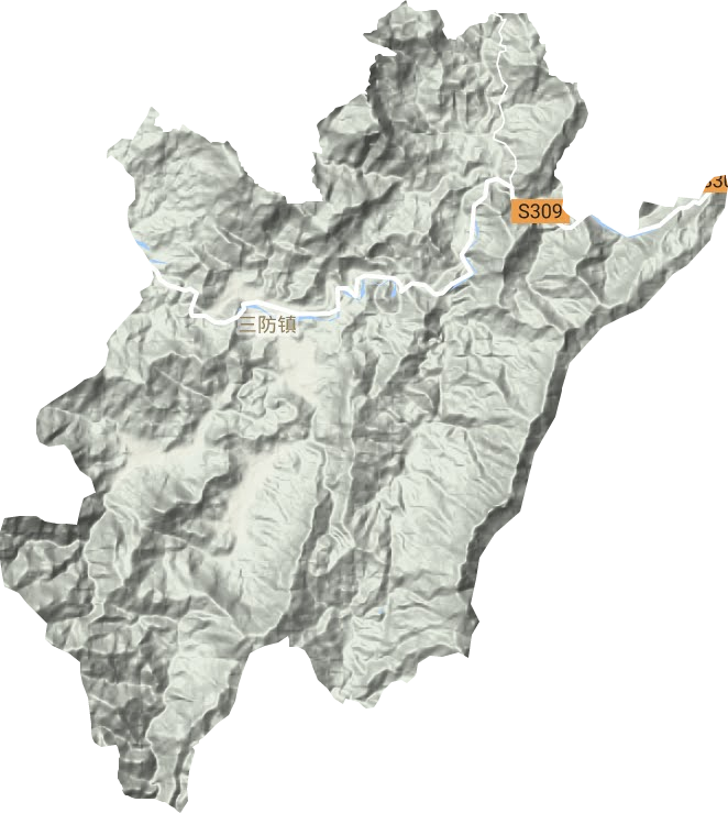 三防鎮(zhèn)地形圖