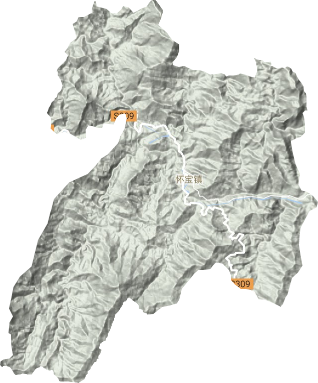 懷寶鎮地形圖