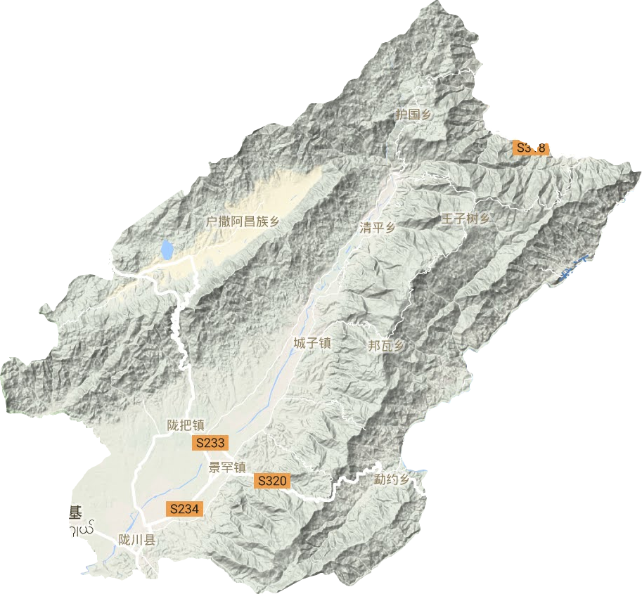 隴川縣地形圖