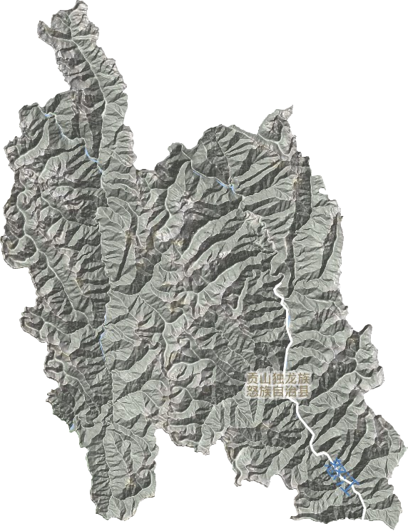 貢山獨龍族怒族自治縣地形圖