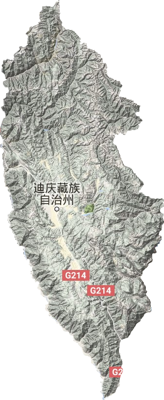香格里拉市地形圖