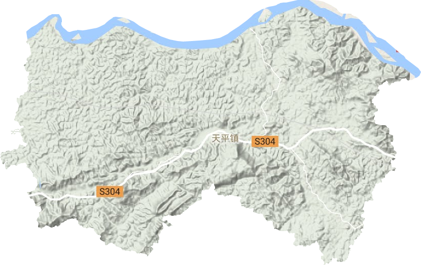 天平鎮地形圖