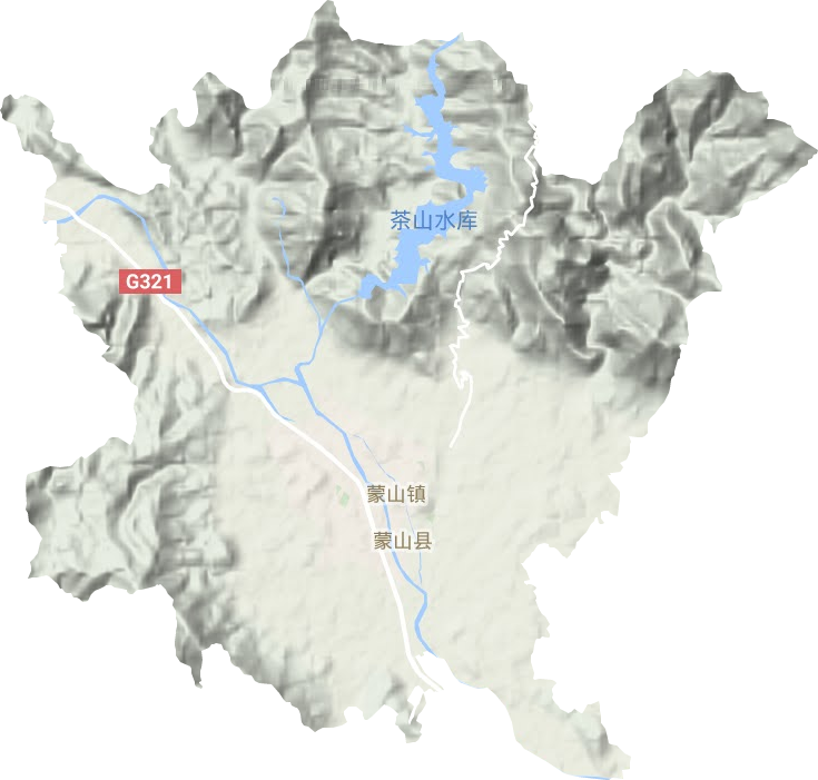 蒙山鎮(zhèn)地形圖