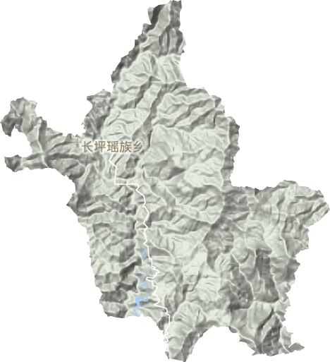 長坪瑤族鄉地形圖