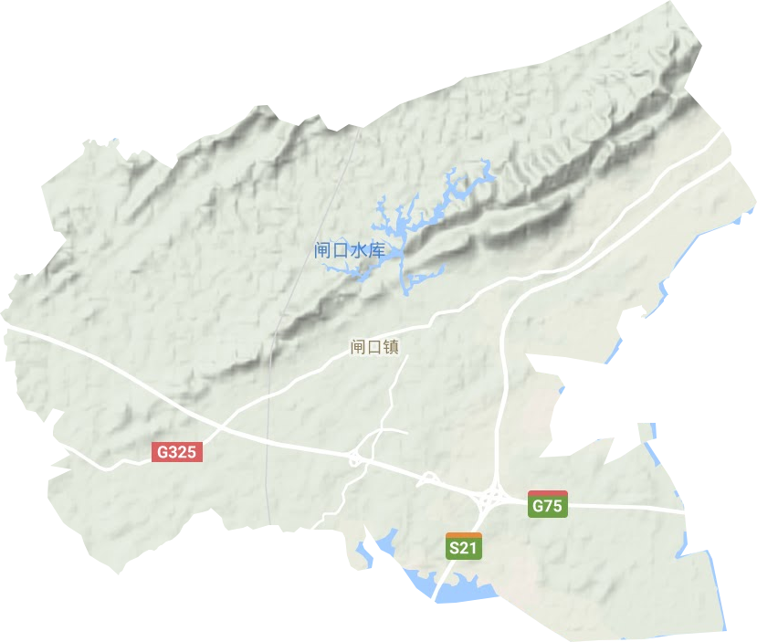 閘口鎮地形圖