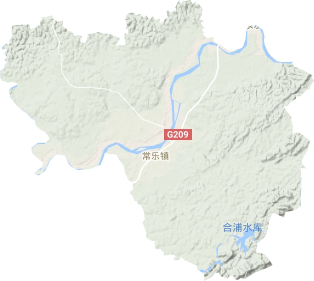 常樂鎮(zhèn)地形圖