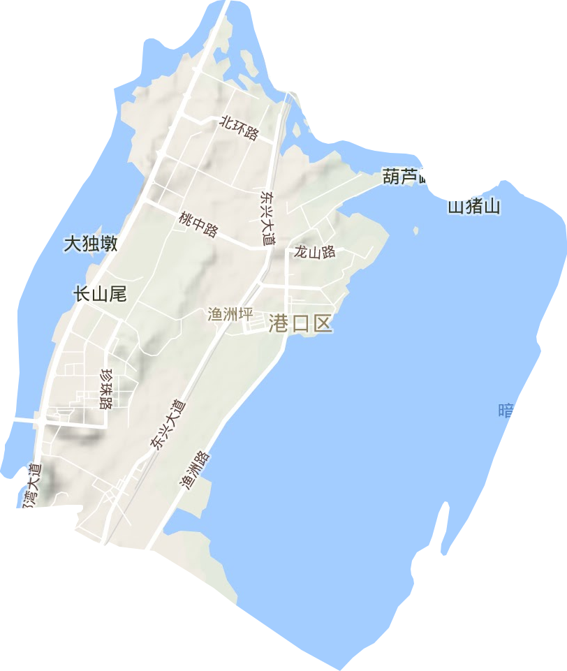 漁州坪街道地形圖