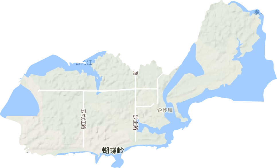 企沙鎮地形圖