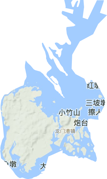 龍門港鎮(zhèn)地形圖