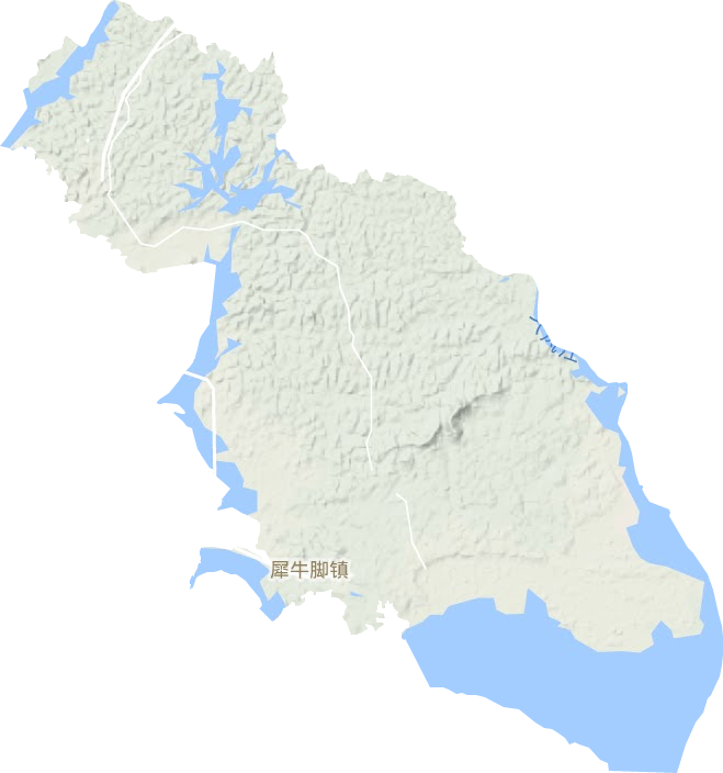 犀牛腳鎮(zhèn)地形圖